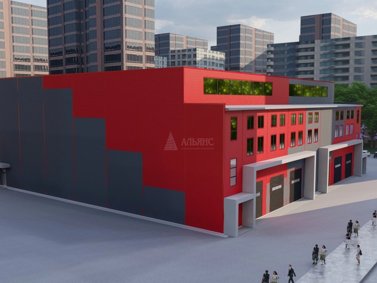 3D визуализация Склад-ангар из сэндвич-панелей - фото 1