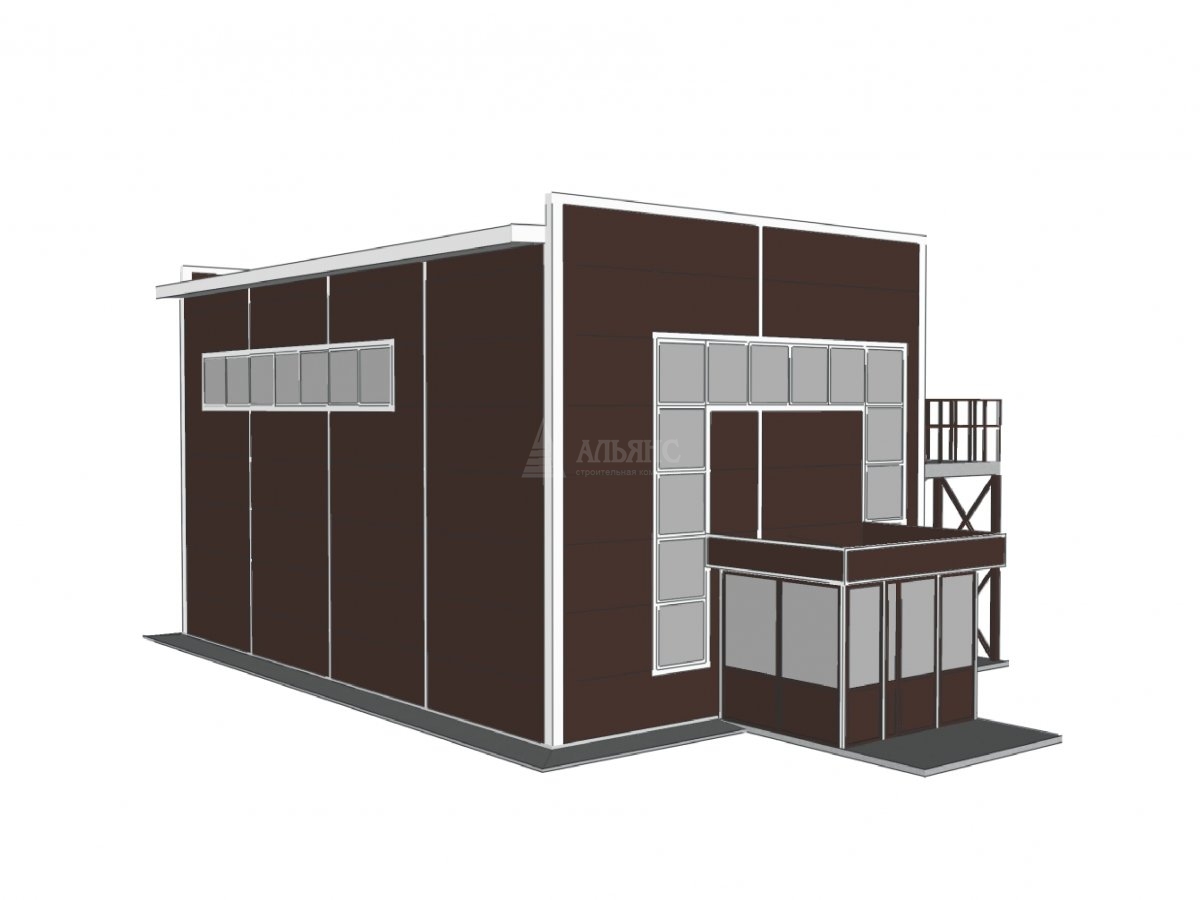 3D визуализация АБК из сэндвич-панелей - фото 8