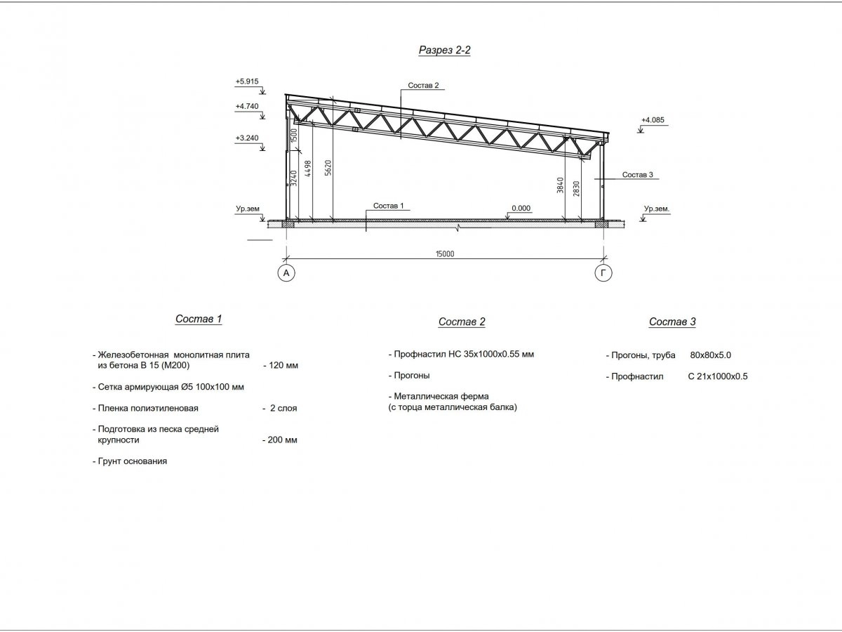 Планировка Магазин из сэндвич панелей с холодным складом -  фото 3