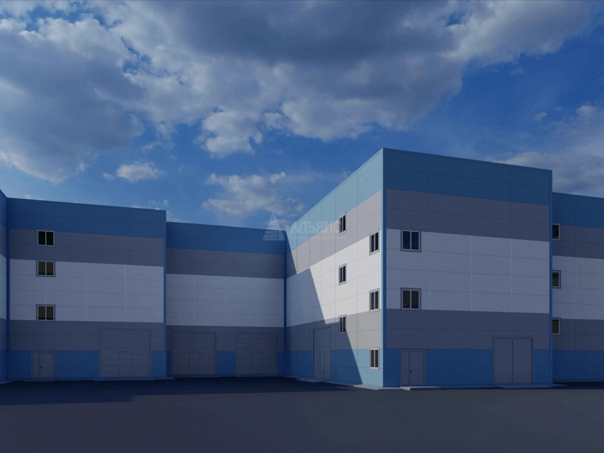 3D визуализация Склад из сэндвич-панелей - фото 7