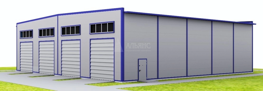 3D визуализация Проект СТО из сэндвич-панелей - фото 10