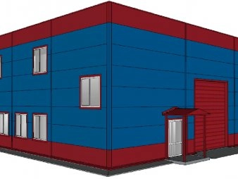 Склад-ангар из сэндвич-панелей